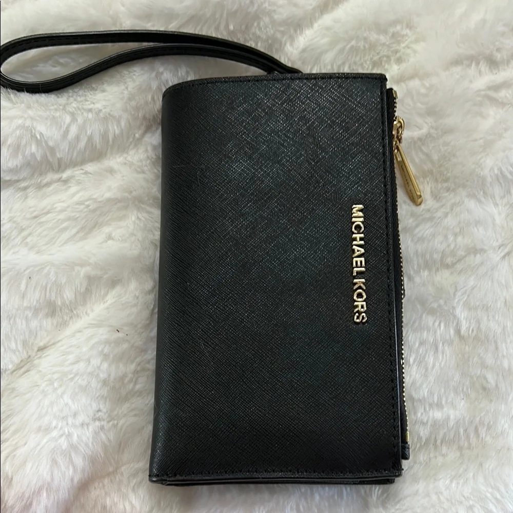 Michael Kors Black Structured Tote Bag and Wallet BUNDLE!!!!